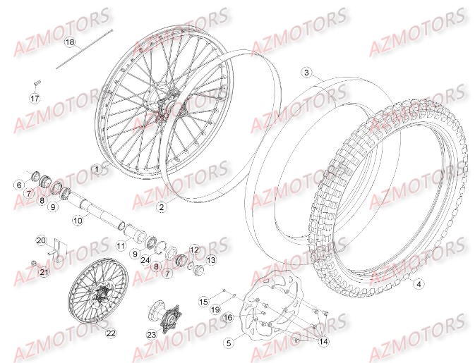 Roue Avant BETA Pièces BETA RR RACING 4T 450 - [2014]