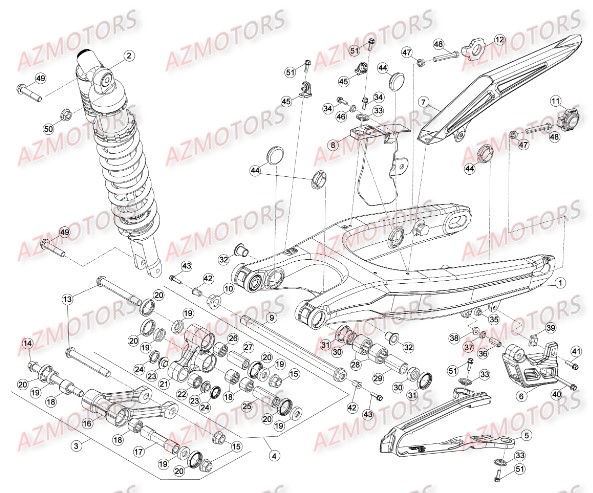 Suspension Arriere BETA Pièces BETA RR RACING 4T 450 - [2014]