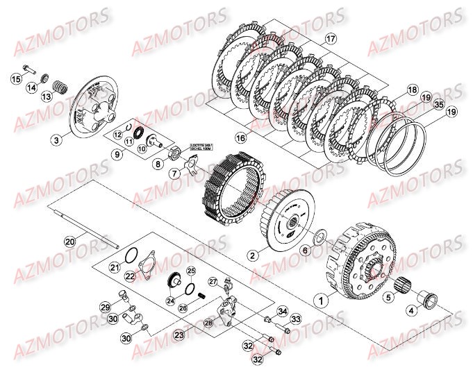 TRANSMISSION_PRINCIPALE_EMBRAYAGE BETA Pièces BETA RR RACING 4T 450 - [2014]