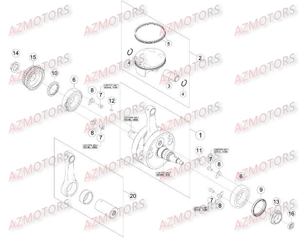 Vilebrequin Piston BETA Pièces BETA RR RACING 4T 450 - [2014]