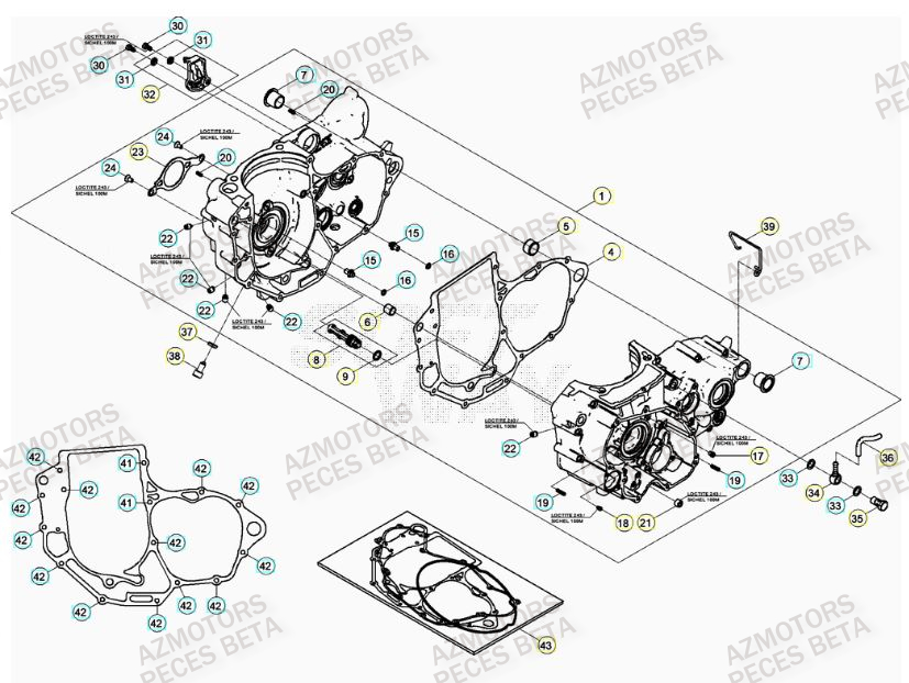 CARTER_MOTEUR BETA Pièces BETA RR RACING 4T 498 - [2013]