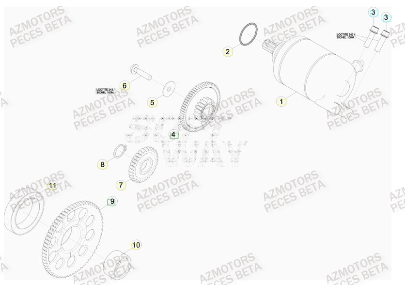 Demarreur BETA Pièces BETA RR RACING 4T 498 - [2013]