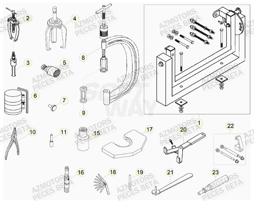 Outils BETA Pièces BETA RR RACING 4T 498 - [2013]