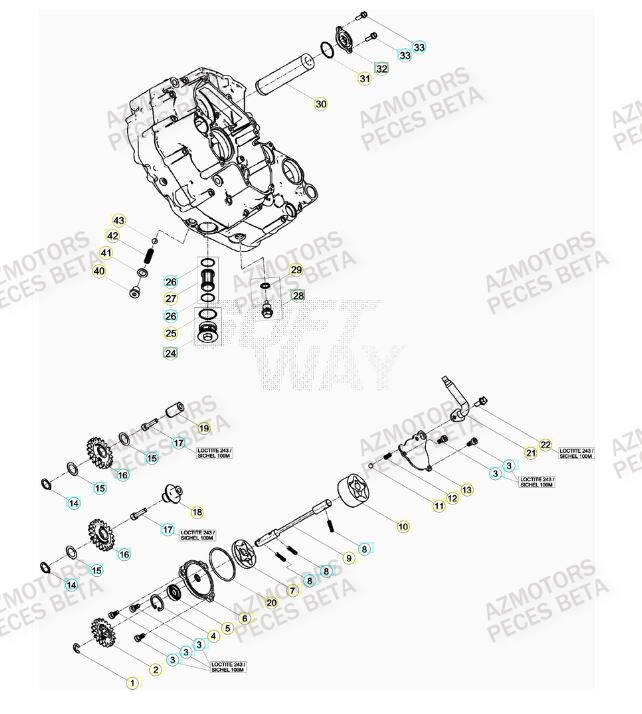 POMPE A HUILE pour RRRAC-4T-498-13