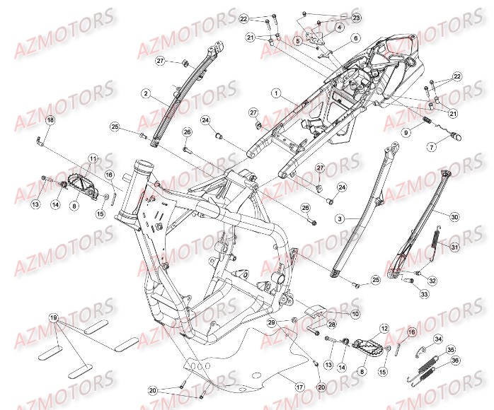 ACCESSOIRES DU CHASSIS BETA Pièces BETA RR RACING 4T 498 - [2014]