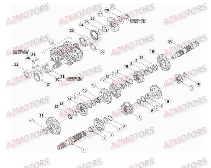 PIGNON DE TRANSMISSION SECONDA IRE BETA pour BOITE A VITESSES de RRRAC-4T-498-14