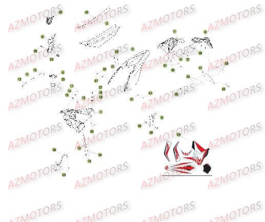 Carenages   Reservoir   Selle BETA Pièces BETA RR RACING 4T 498 - [2014]