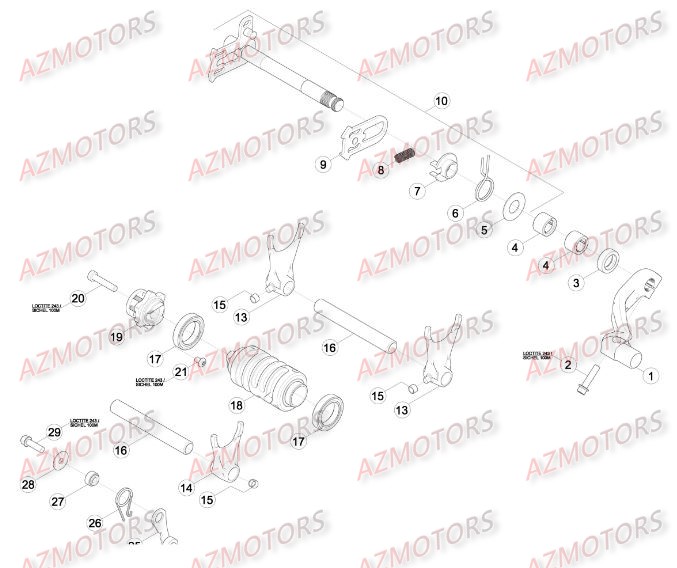 COMMANDE BOITE A VITESSES pour RRRAC-4T-498-14