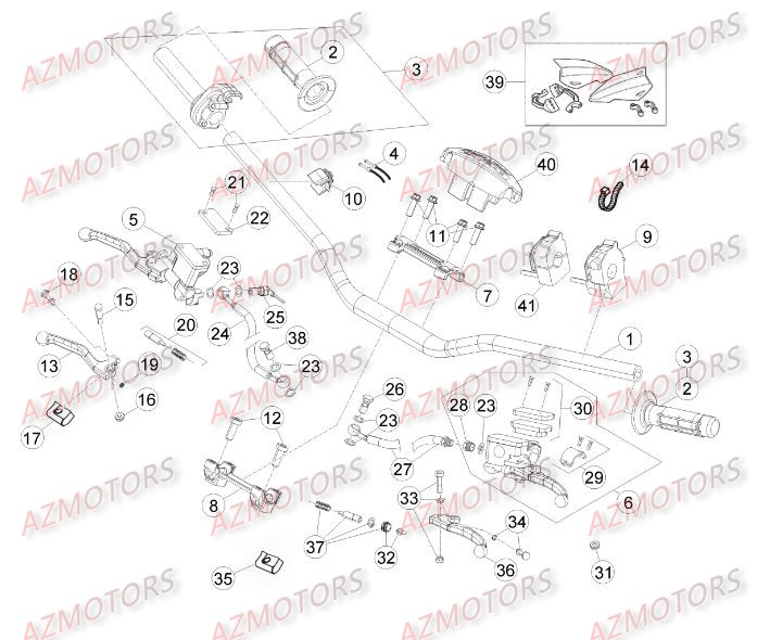 COMMANDES   GUIDON BETA RRRAC 4T 498 14