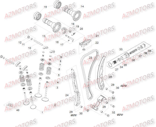 CYLINDRE   CULASSE   DISTRIBUTION 2 BETA RRRAC 4T 498 14