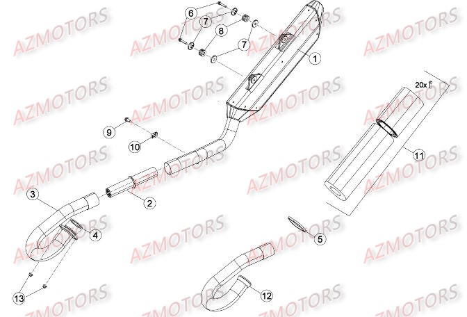 Echappement BETA Pièces BETA RR RACING 4T 498 - [2014]