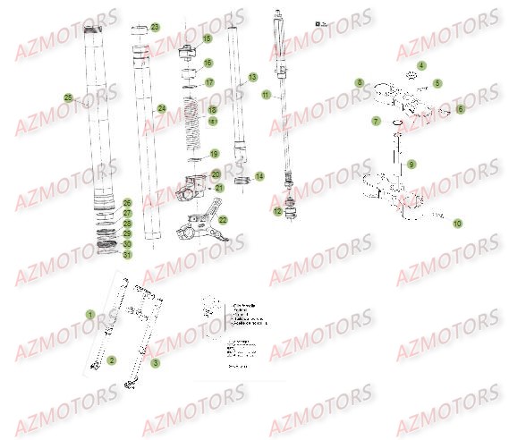 GR. RESSORT K=4,2 N/MM BETA pour FOURCHE DU No SERIE 0 A 300516 de RRRAC-4T-498-14