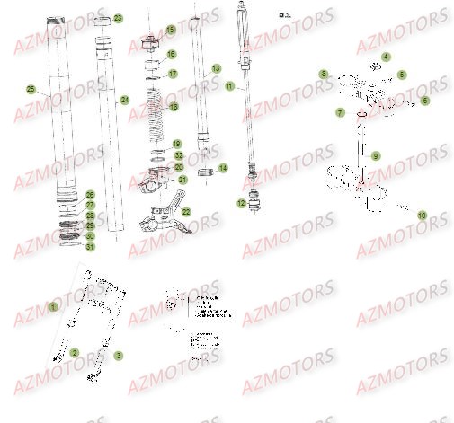 Fourche Du No Serie 300602 A 349999 BETA Pièces BETA RR RACING 4T 498 - [2014]