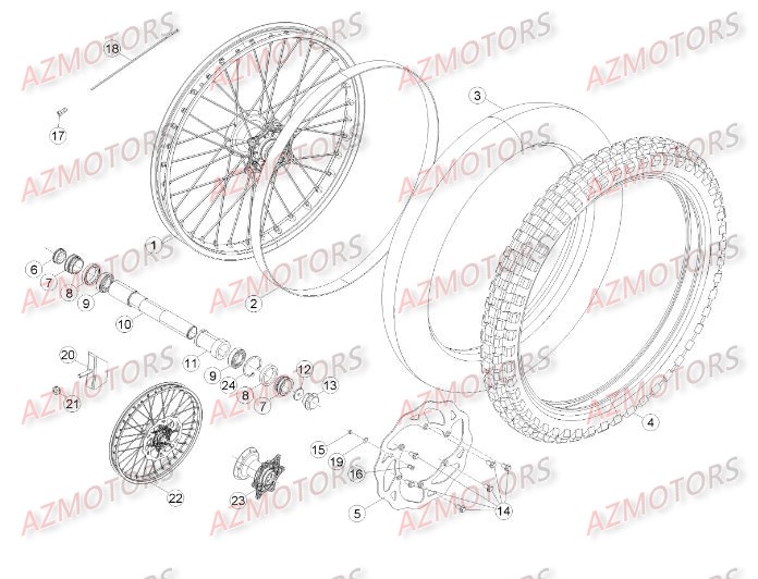 Roue Avant BETA Pièces BETA RR RACING 4T 498 - [2014]