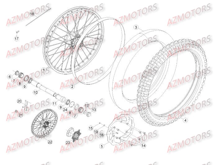 ROUE AVANT BETA RRRAC 4T 498 14