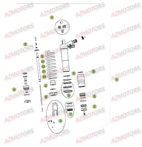RESSORT AMORTISSEUR 5,0K BETA pour SUSPENSION ARRIERE 2 de RRRAC-4T-498-14