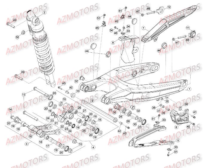 Suspension Arriere BETA Pièces BETA RR RACING 4T 498 - [2014]
