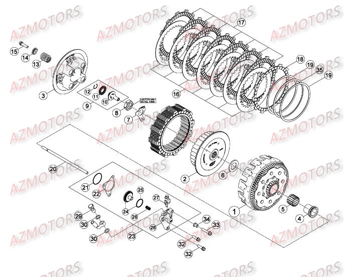 Transmission Principale   Embrayage BETA Pièces BETA RR RACING 4T 498 - [2014]