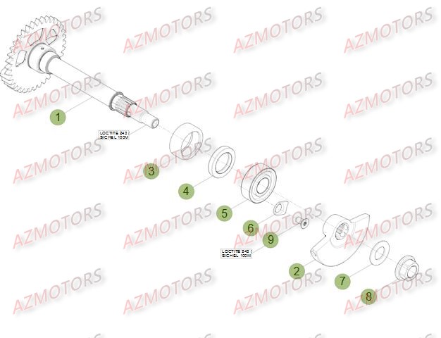 Vilebrequin   Piston   Contre Arbre BETA Pièces BETA RR RACING 4T 498 - [2014]