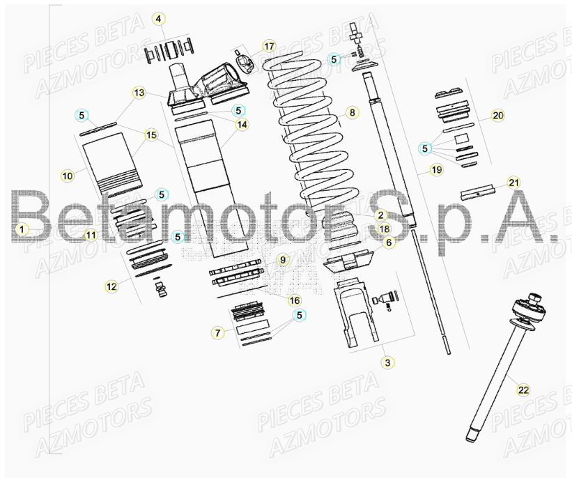 AMORTISSEUR BETA RR 125 2T 19