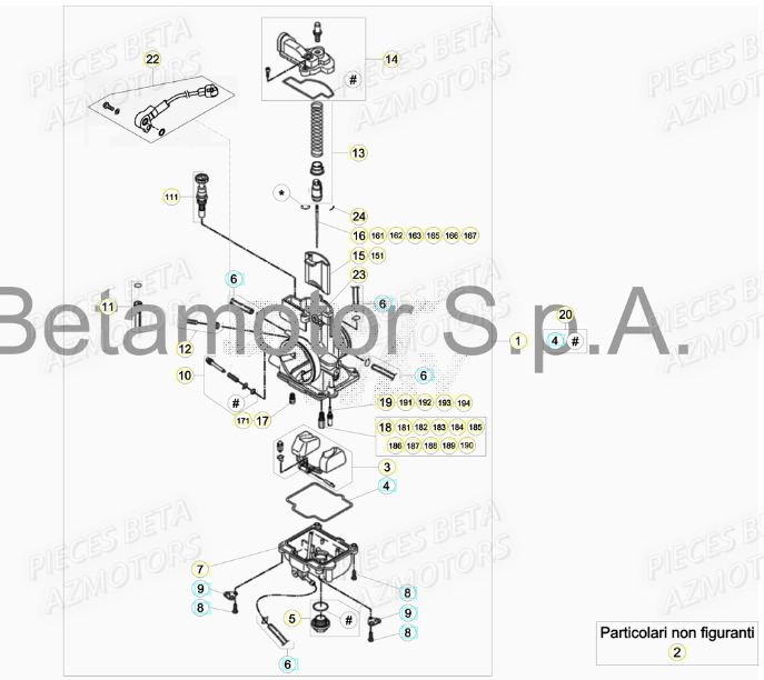 CARBURATEUR BETA Pièces Beta RR 125 2T - 2019