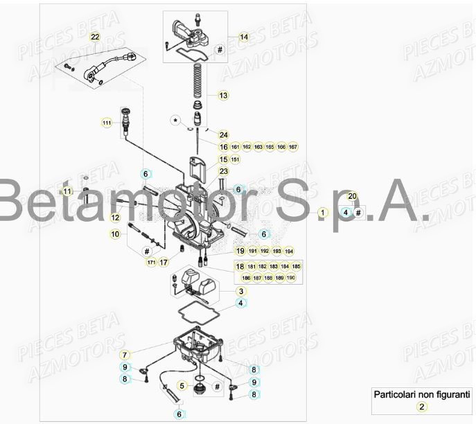 CARBURATEUR BETA RR 125 2T 19