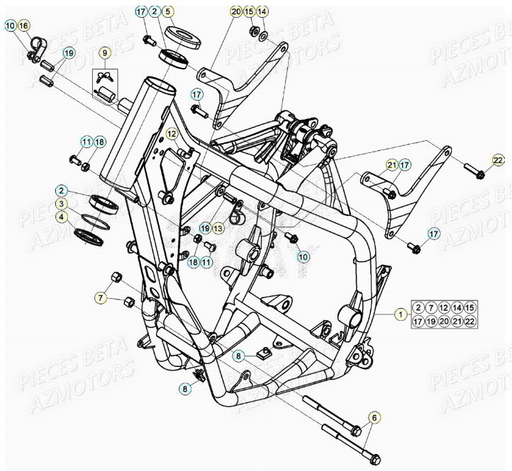 CHASSIS pour RR 125 2T 19