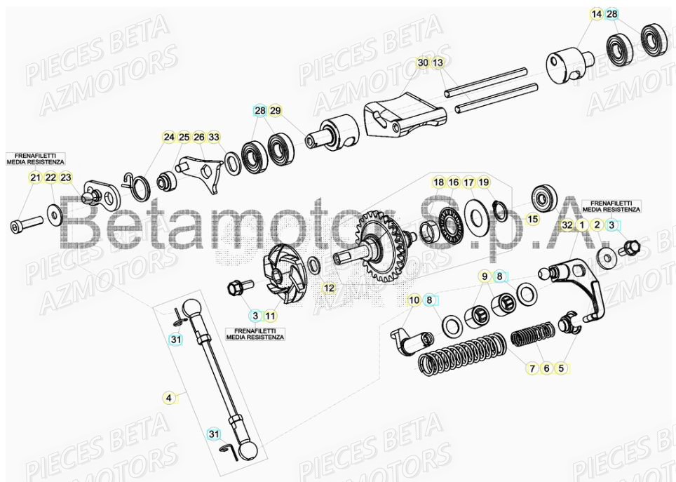 CULBUTEUR BETA RR 125 2T 19