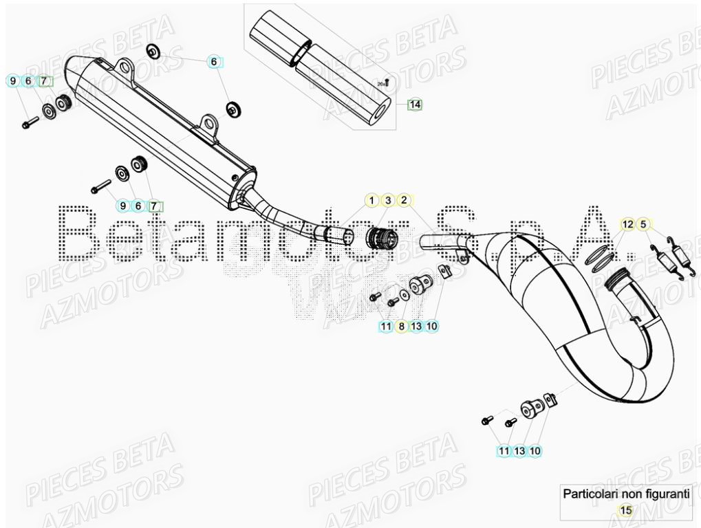 ECHAPPEMENT pour RR 125 2T 19