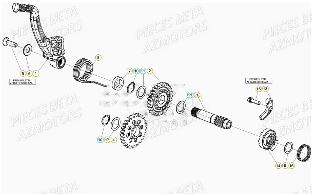 KICK-STARTER pour RR 125 2T 19