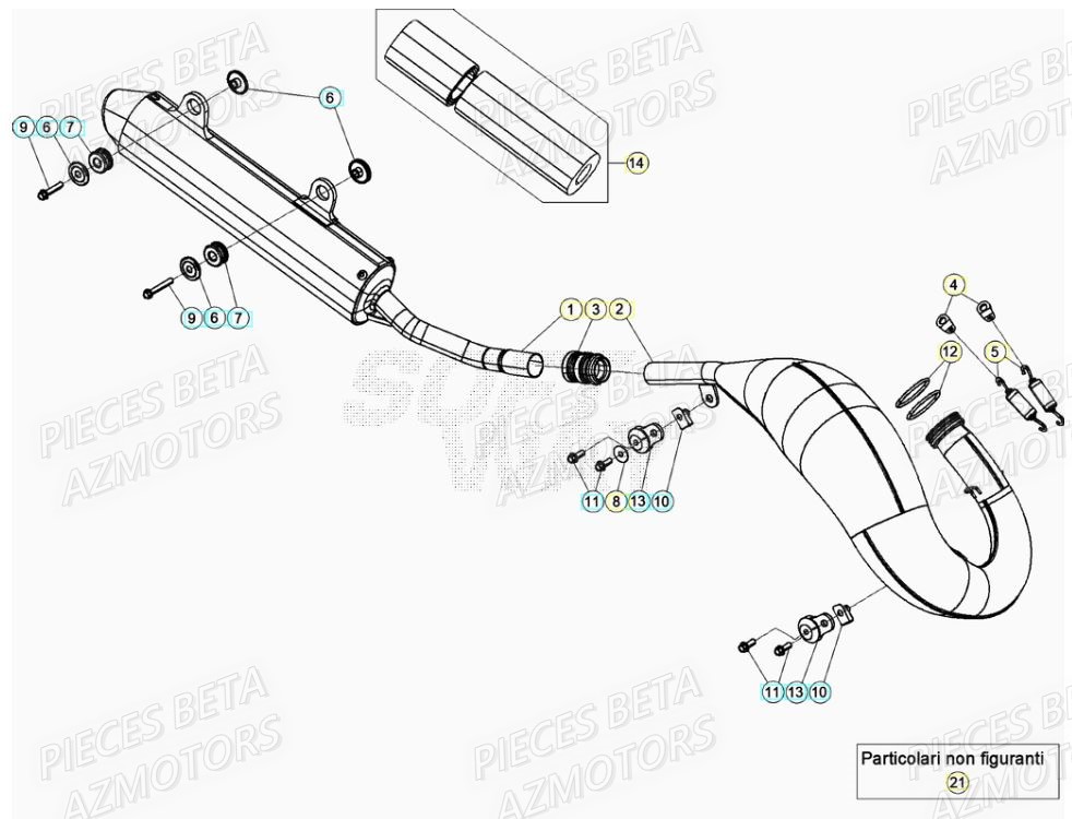 Echappement BETA Pièces RR 125 2T - 2020