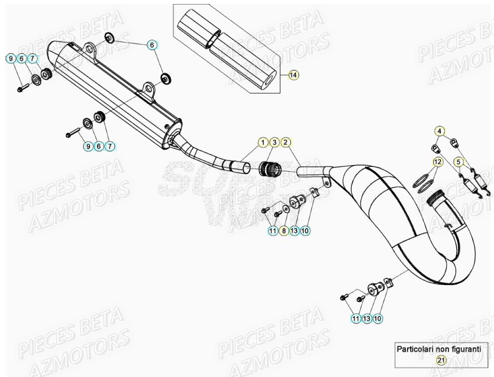 ECHAPPEMENT pour RR 125 2T 20