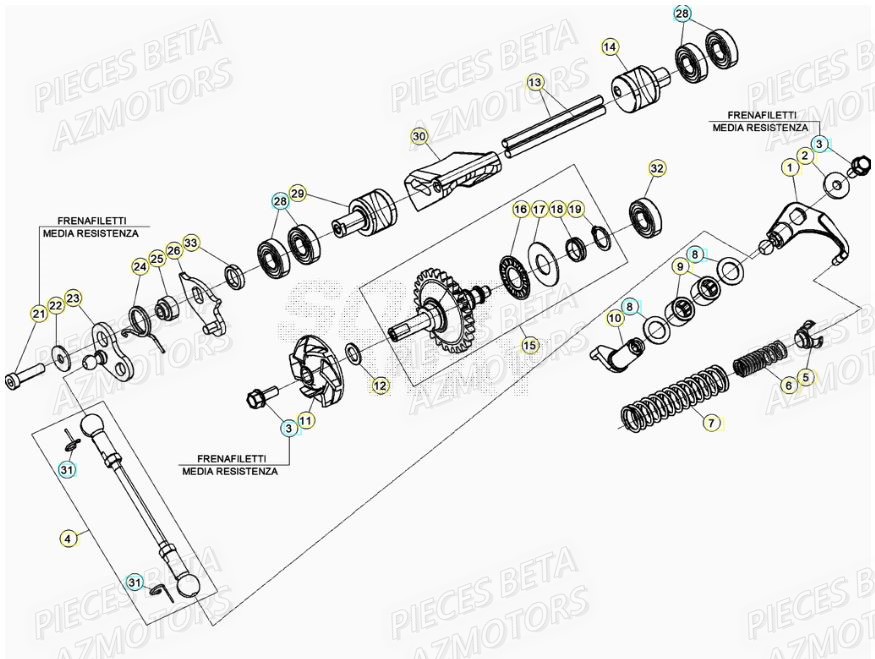 Refroidissement BETA Pièces RR 125 2T - 2020