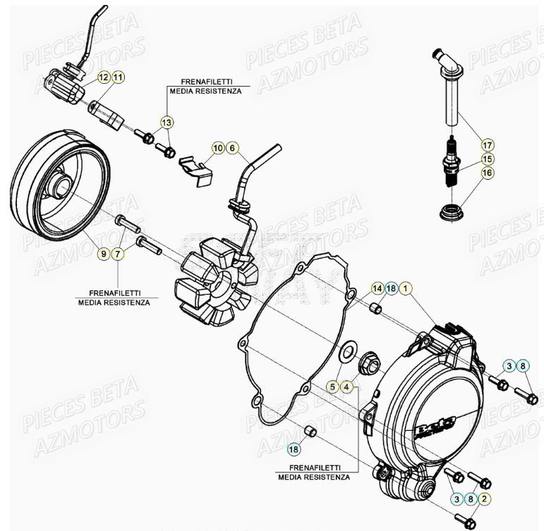 ALLUMAGE BETA Pièces Beta RR 125 2T - 2021