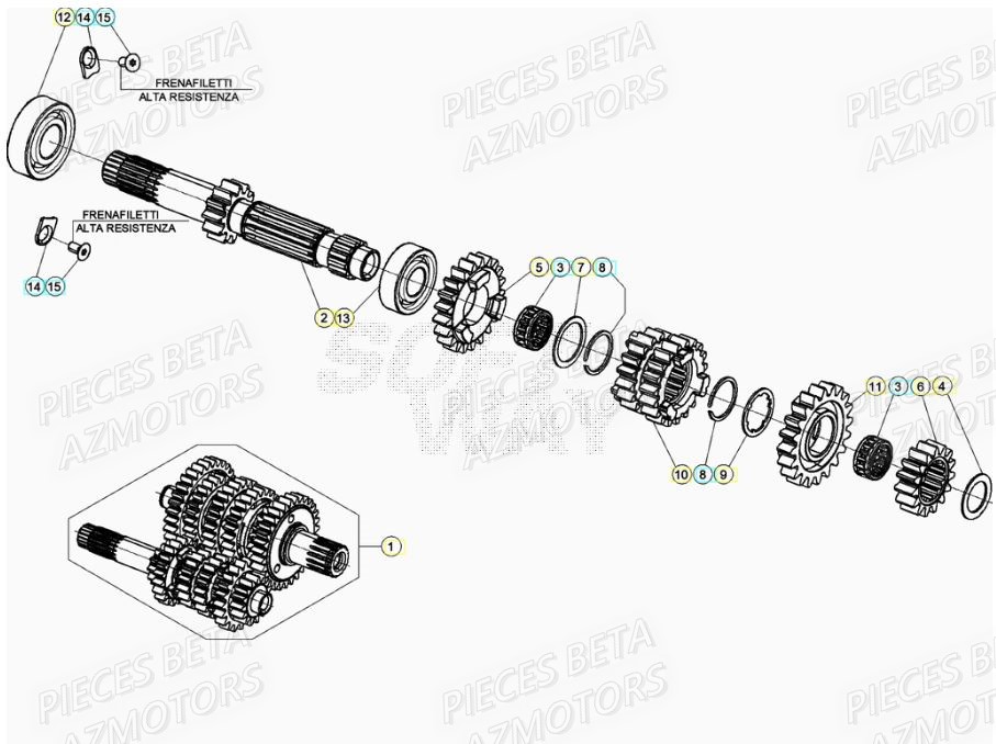 Boite A Vitesses BETA Pièces RR 125 2T - 2021