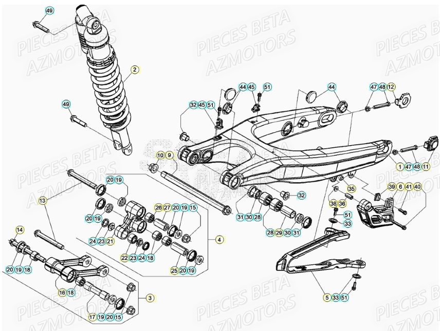 BRAS OSCILLANT pour RR 125 2T 21