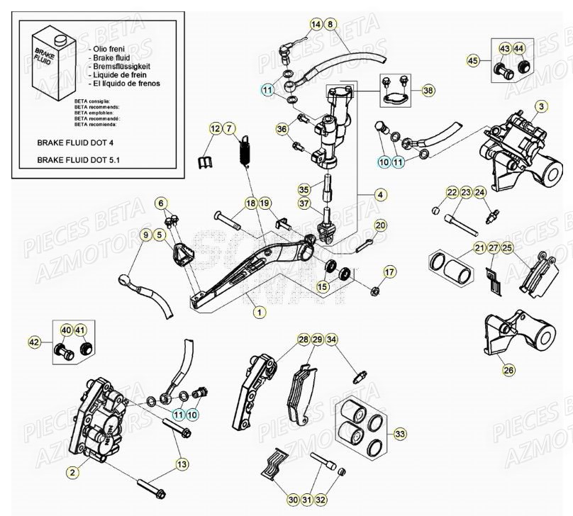 FREINS pour RR 125 2T 21