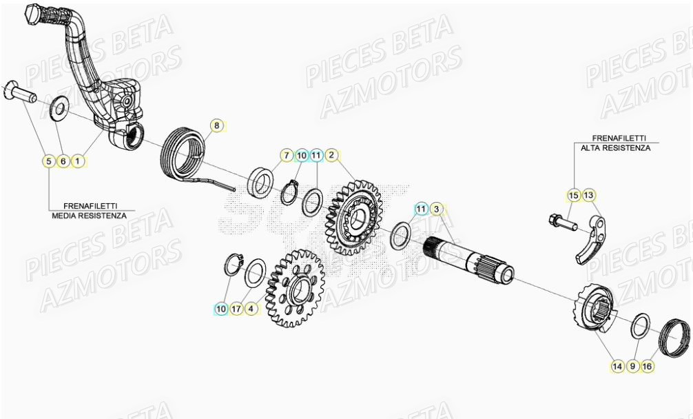 Kick Starter BETA Pièces RR 125 2T - 2021