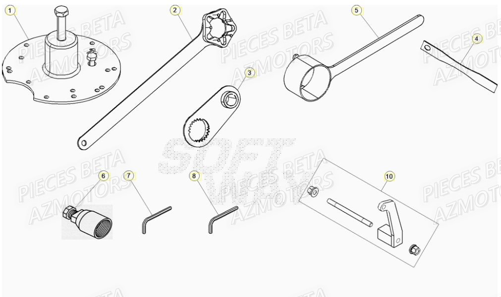 Outils BETA Pièces RR 125 2T - 2021