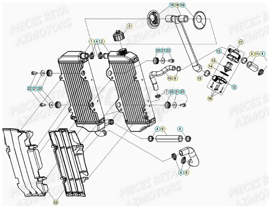 RADIATEUR pour RR 125 2T 21