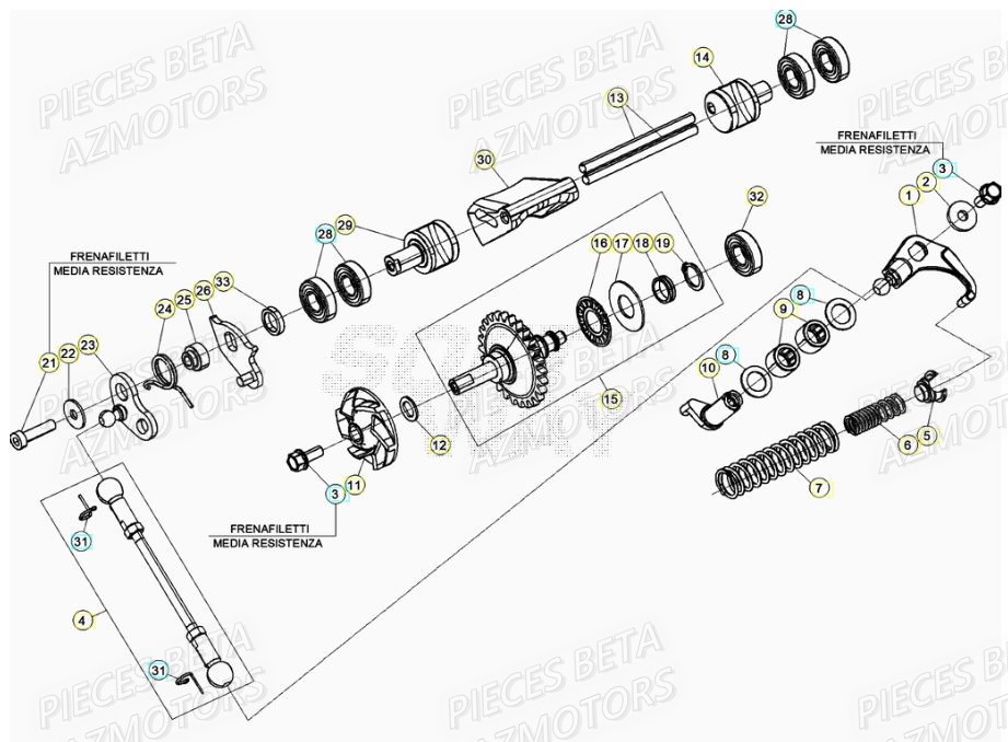 Refroidissement BETA Pièces RR 125 2T - 2021