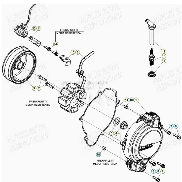 ALLUMAGE BETA Pièces Beta RR 125 2T - 2022