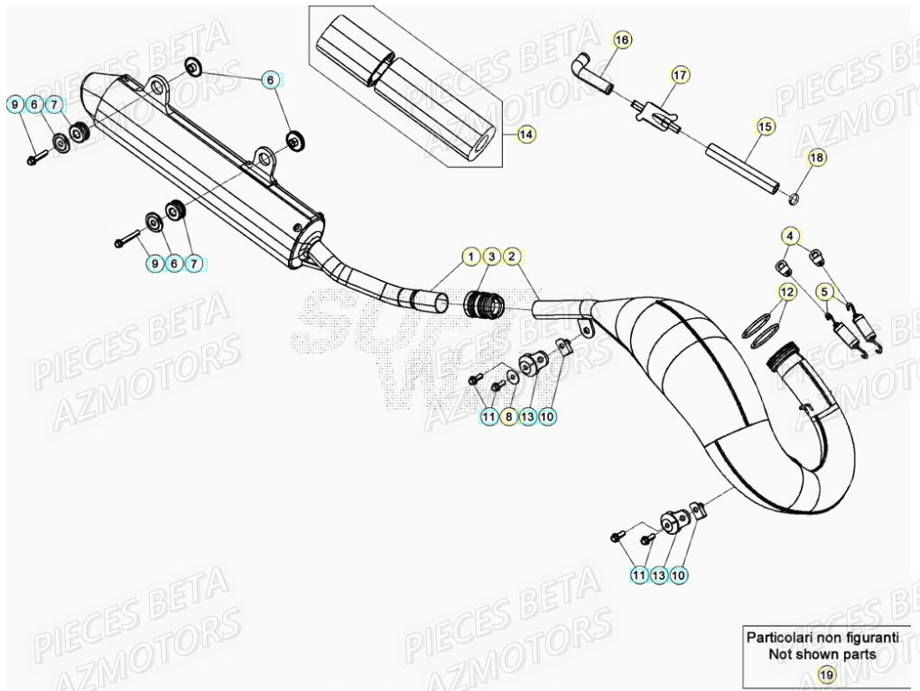 Echappement BETA Pièces RR 125 2T - 2022