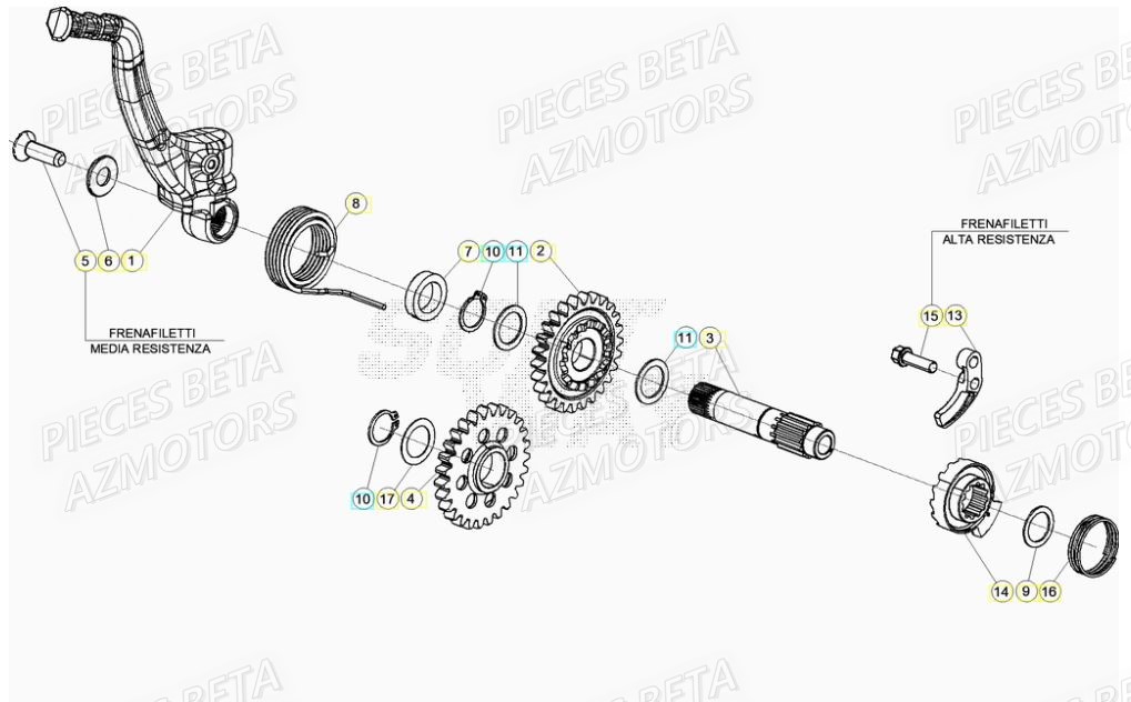 Kick Starter BETA Pièces RR 125 2T - 2022