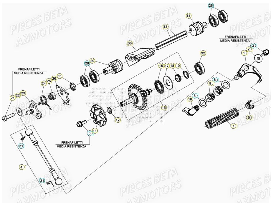 Refroidissement BETA Pièces RR 125 2T - 2022