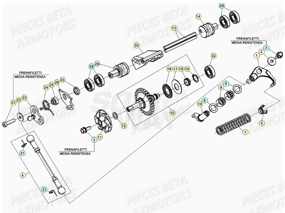 REFROIDISSEMENT BETA RR 125 2T 22