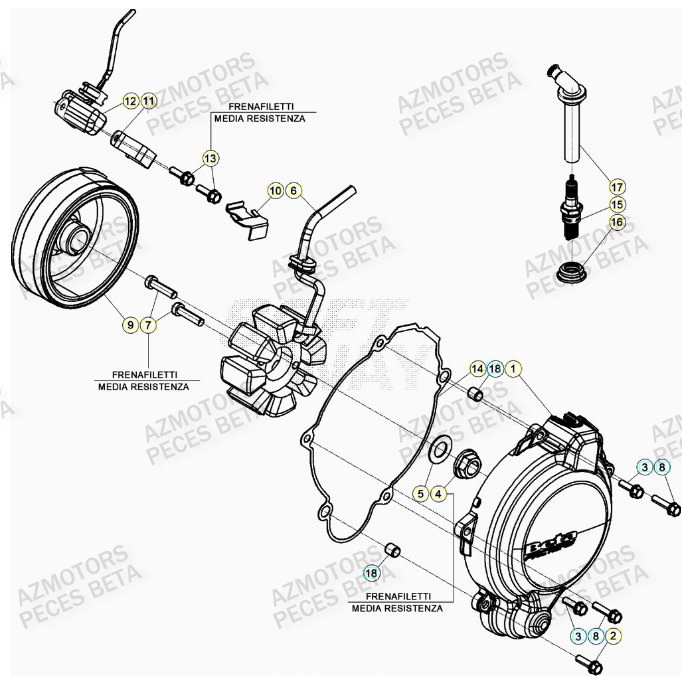 Allumage BETA Pièces RR 125 2T - 2023