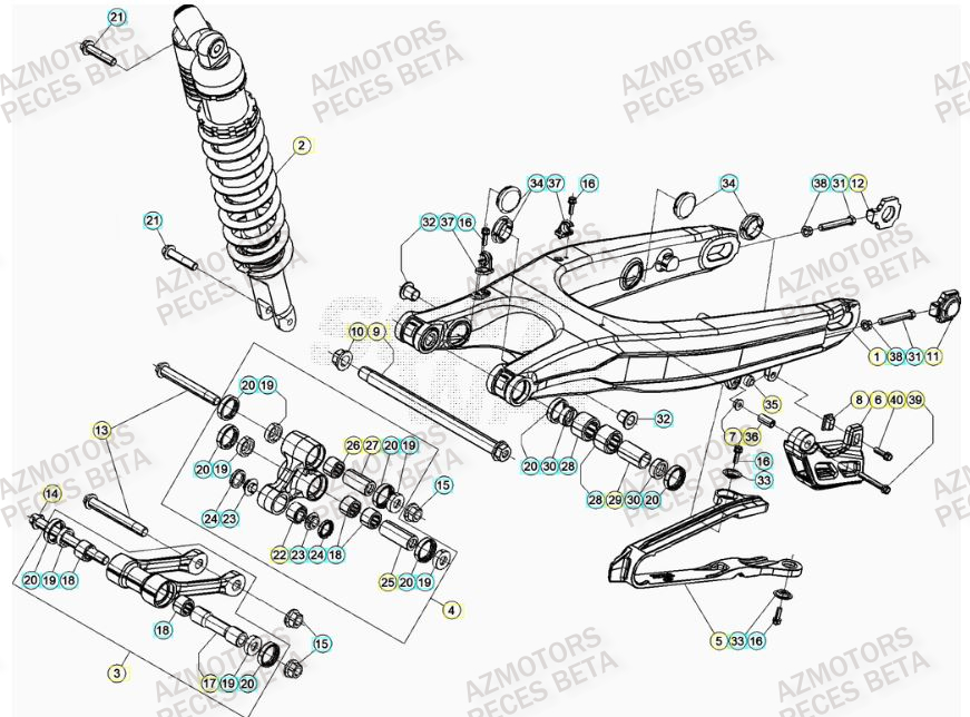 BRAS OSCILLANT pour RR 125 2T 23