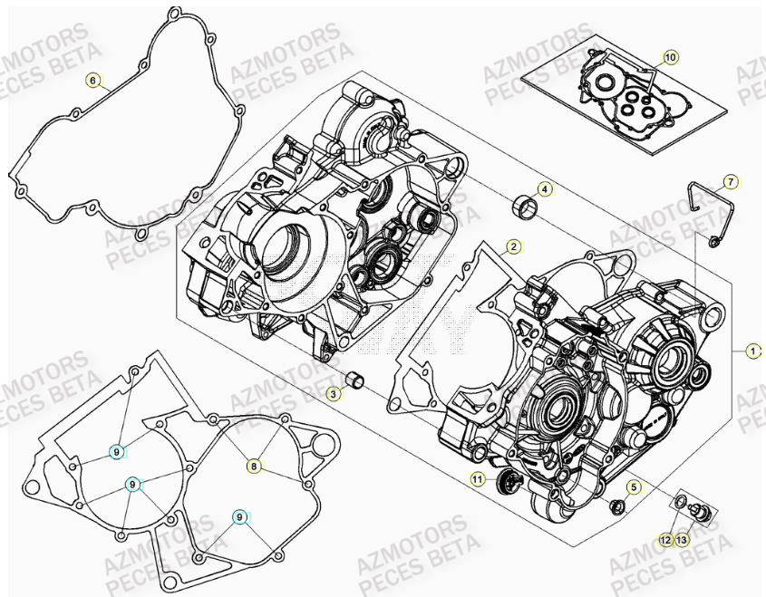 Carter Moteur BETA Pièces RR 125 2T - 2023