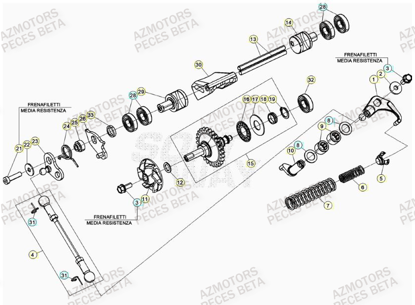 CULBUTEUR pour RR 125 2T 23